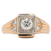 Estate: 14K Gold .70CT Men's Diamond Ring